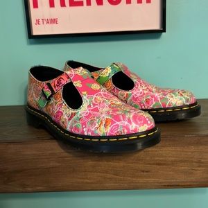 Doc Martens Air Ware size 11, pink and orange flowers